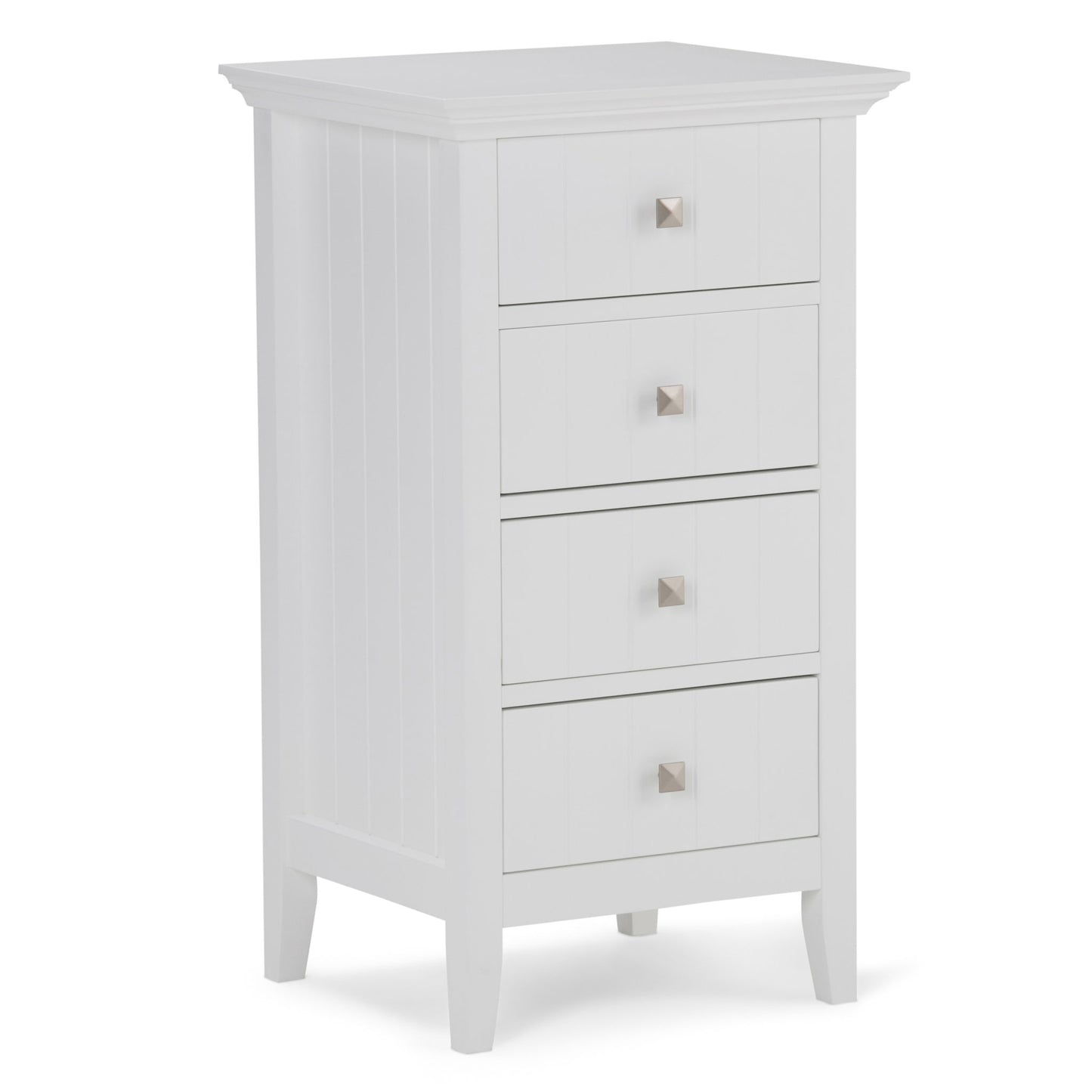 Acadian - 4 Drawer Floor Storage Cabinet - Pure White