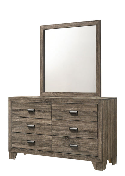 Millie - Dresser & Mirror - Warm Gray
