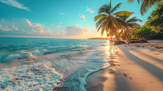 Beautiful Coast (Framed) - Blue