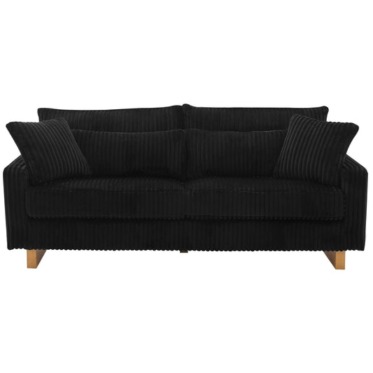 Modern Loveseat Sofa With 4 Pillows