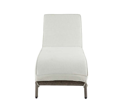 Salena - 13" Patio Sun Lounge - Beige Fabric & Gray