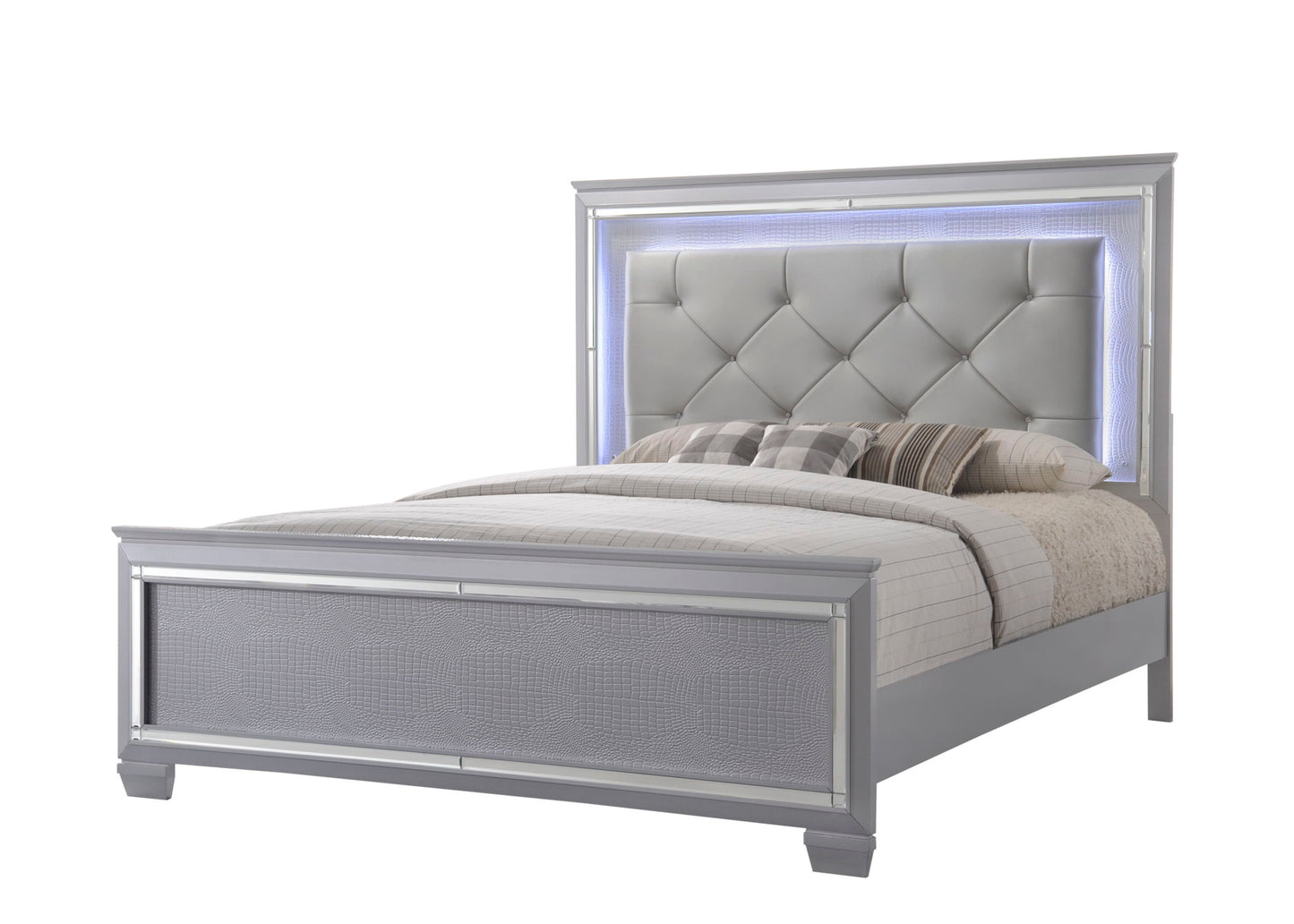 Lillian - California King 4 Piece Bedroom Set - Gray