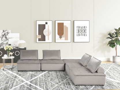 Anna - Stylish Sectional Sofa Ottoman