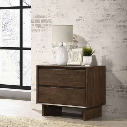 Hemlock - 2 Drawer Nightstand Bedside Table - Brown