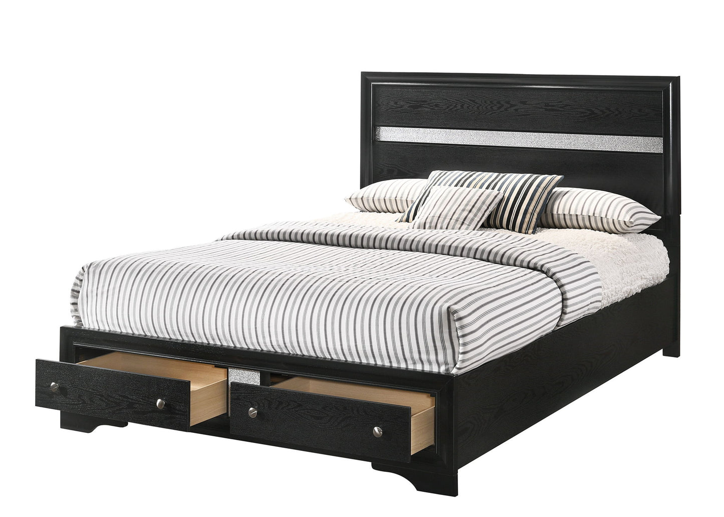 Regata - Queen 5 Piece Bedroom Set - Black