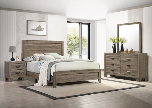 Millie - Queen 4 Piece Bedroom Set - Warm Gray