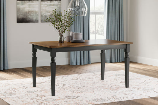Owingsville - Rectangular Dining Room Table - Black / Brown