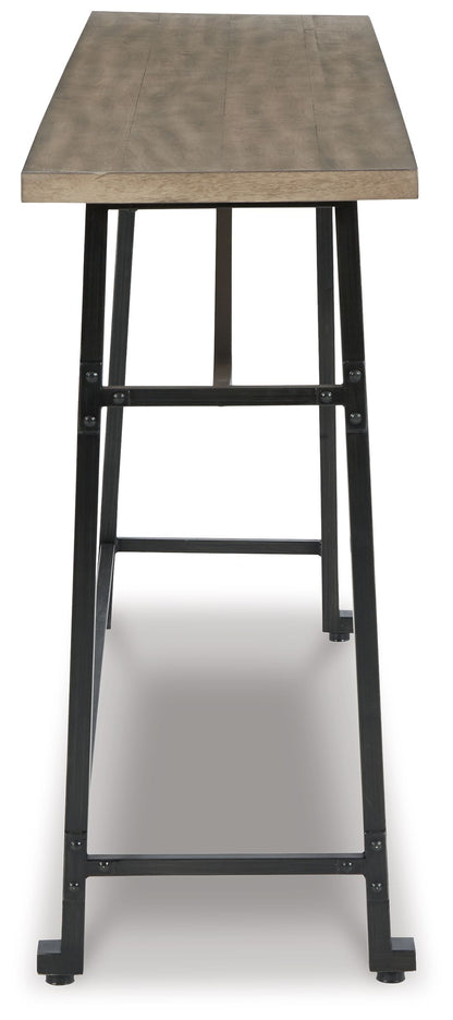 Lesterton - Long Counter Table - Light Brown / Black