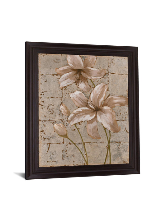 Cream Lily Trio - 28" x 34" Framed Wall Art