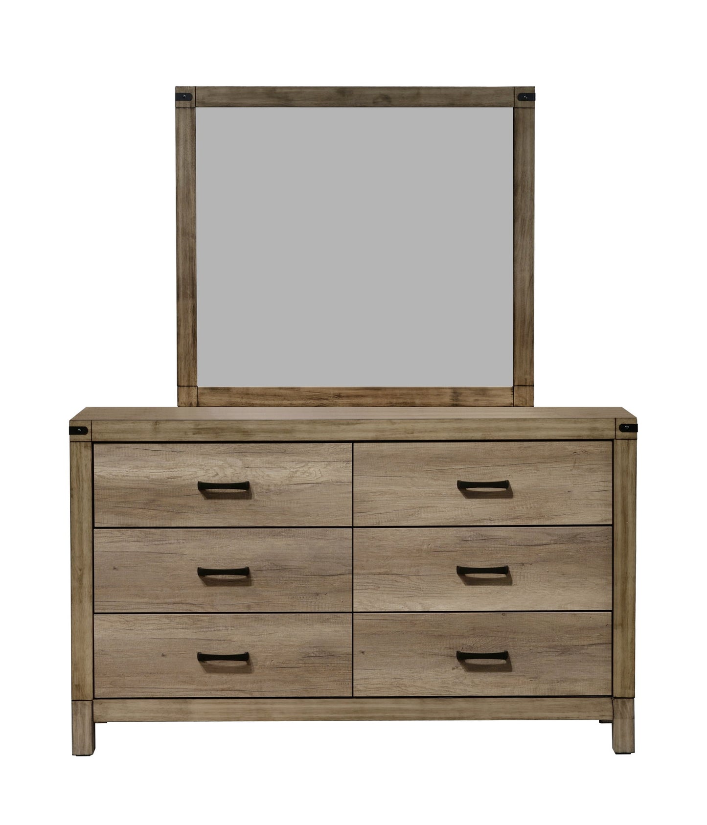 Matteo - Dresser & Mirror - Brown