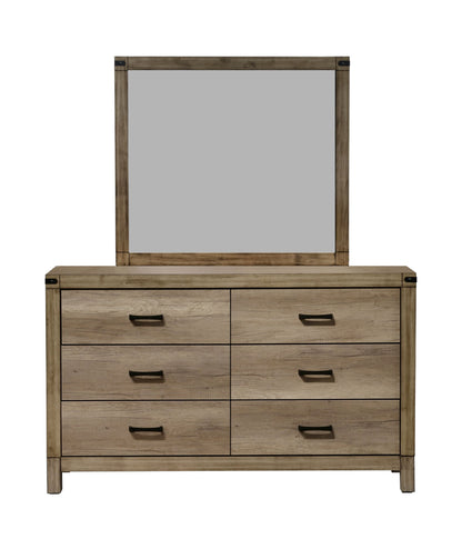 Matteo - Dresser & Mirror - Brown