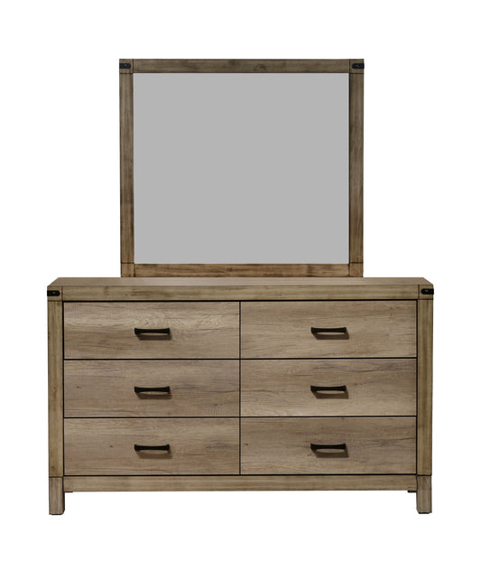Matteo - Dresser & Mirror - Brown