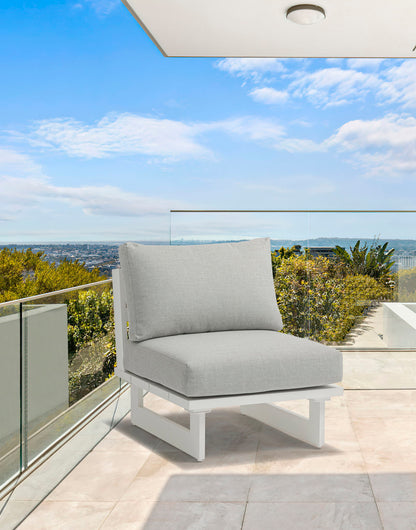 Maldives - Water Resistant Outdoor Patio Armless Chair With White Frame