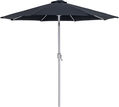 Fiji - Aluminum Patio Umbrella With Square Black And White Base