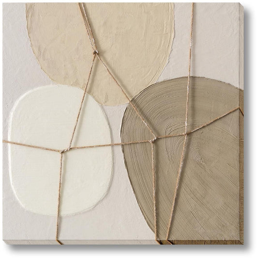Roped Pebble Harmony - 39" x 39" Framed Wall Art