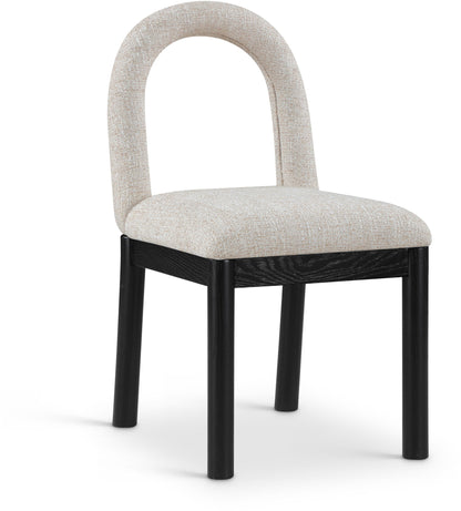 Conrad - Linen Dining Chair With Black Legs