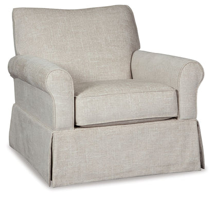 Searcy - Swivel Glider Accent Chair - Quartz