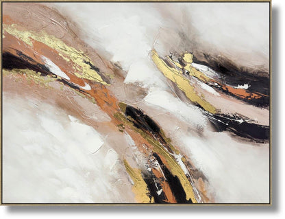 Radiant Bronze Current - 35" x 47" Framed Wall Art