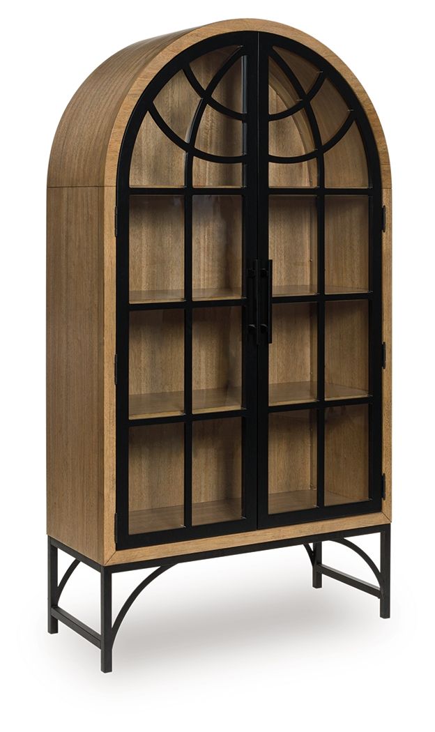 Gwenwich - Accent Cabinet - Natural / Black