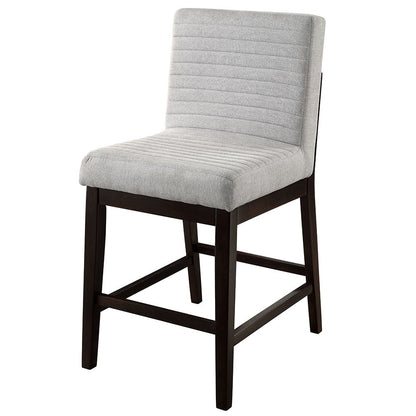 Edwyn - Counter Height Chair (Set of 2) - Gray Linen & Espresso