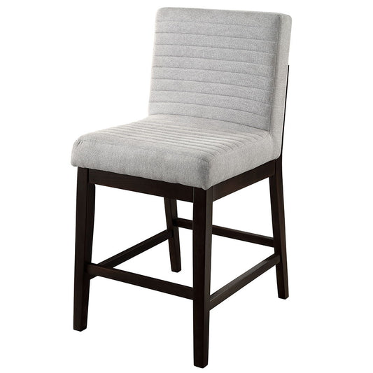 Edwyn - Counter Height Chair (Set of 2) - Gray Linen & Espresso