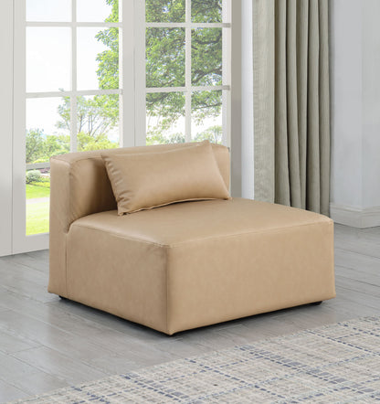 Cube - Armless Chair - Tan