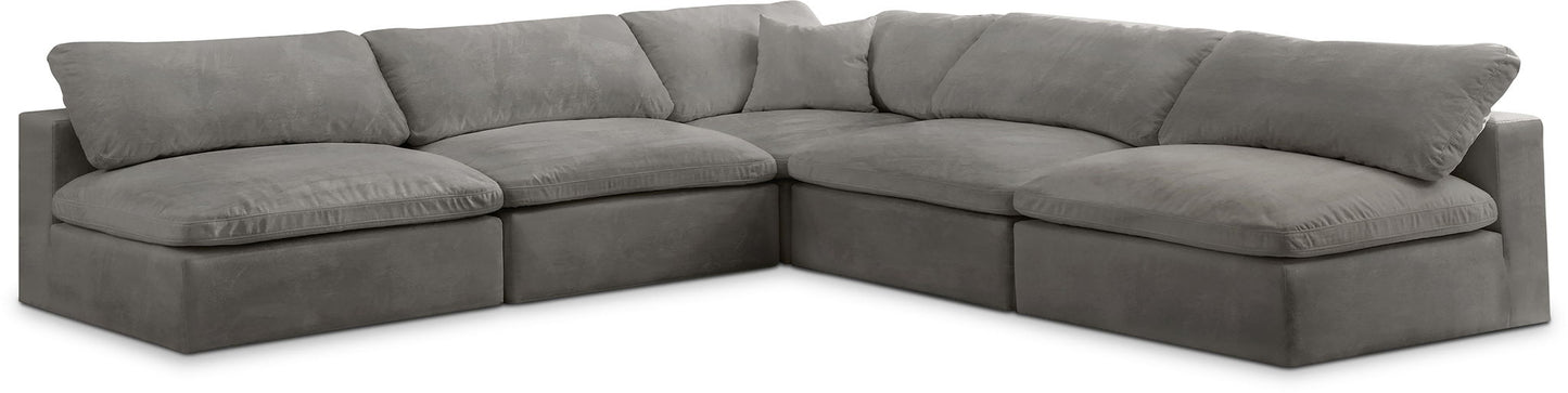 Cozy - 5 Piece Modular Corner Armless Sectional