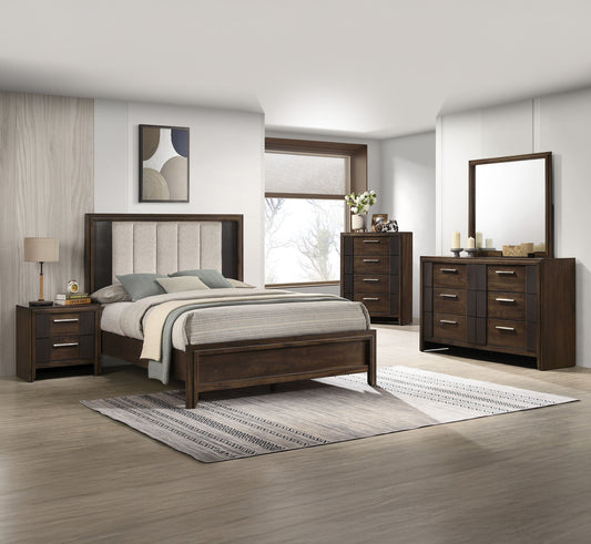 Carlton - Queen 5 Piece Bedroom Set - Brown