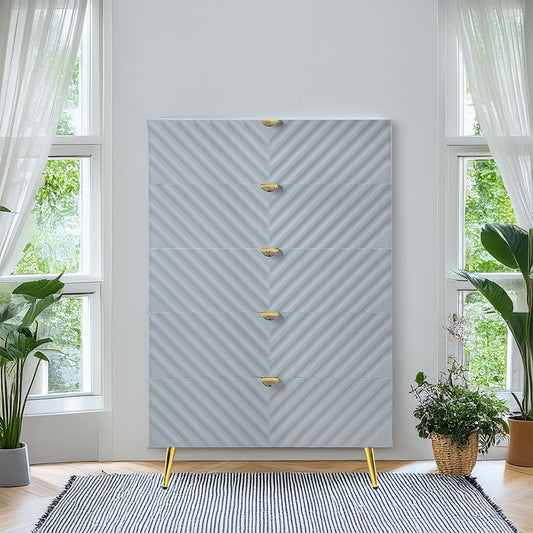 Gaines - Chest - Gray High Gloss