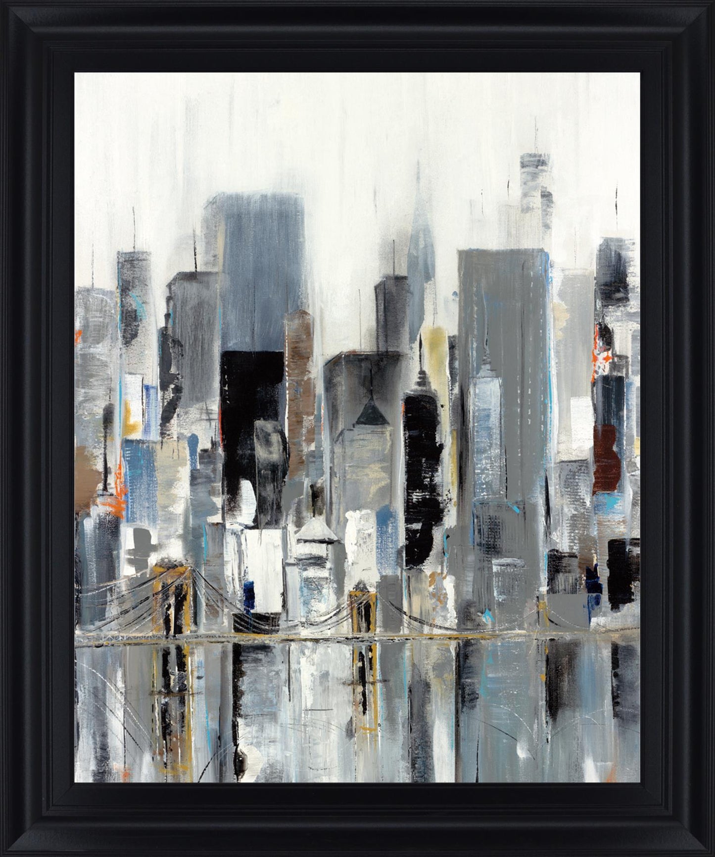 Misty Metropolis - 28" x 34" Framed Wall Art