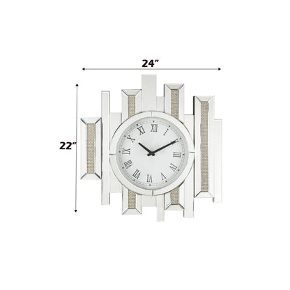 Ornat - 22" Wall Clock - Faux Square Diamonds