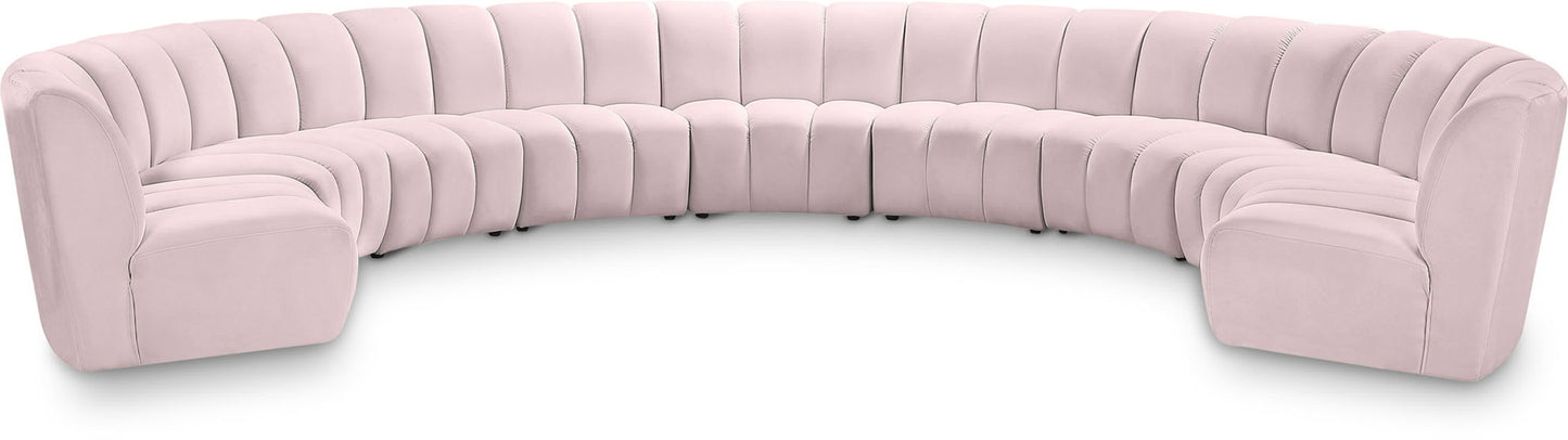 Infinity - 9 Piece Velvet Modular Sectional