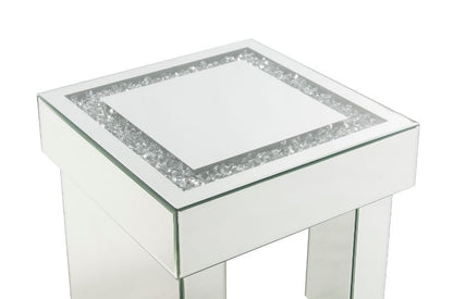 Noralie - 16" End Table With Faux Diamonds - Mirrored
