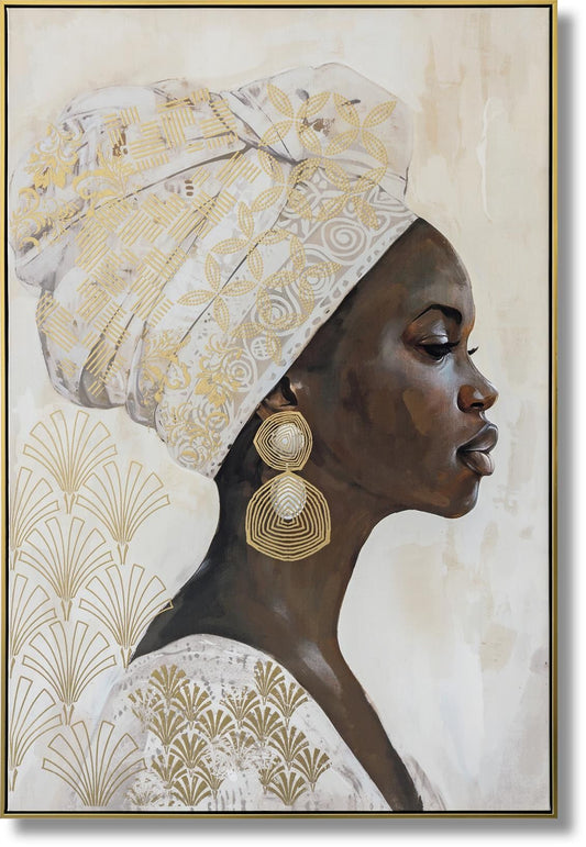 Opulent Gaze Elegance - 48" x 33" Framed Wall Art