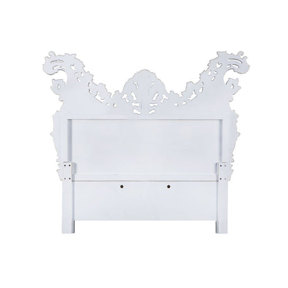 Valkyrie - Eastern King Bed - Synthetic Leather & Antique Platinum