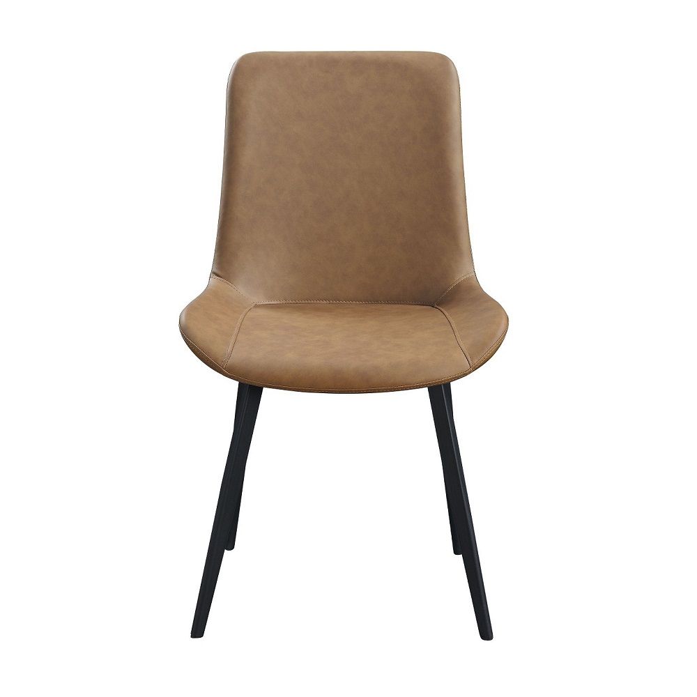 Abiram - Side Chair (Set of 2) - Brown Synthetic Leather