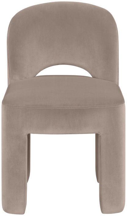 Celine - Velvet Performance Fabric Upholstered Dining Chair (Set of 2) - Taupe