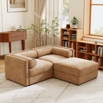 Contemporary Elegant Sofa With Storage And Ottoman