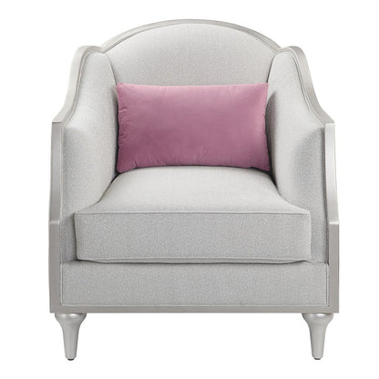 Kasa - Chair With Pillow - Beige Linen & Champagne
