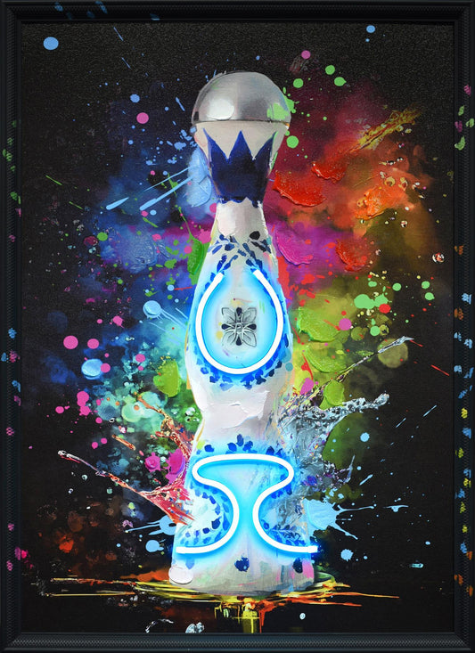 Electric Splash Spirit - 21" x 29" Framed Wall Art