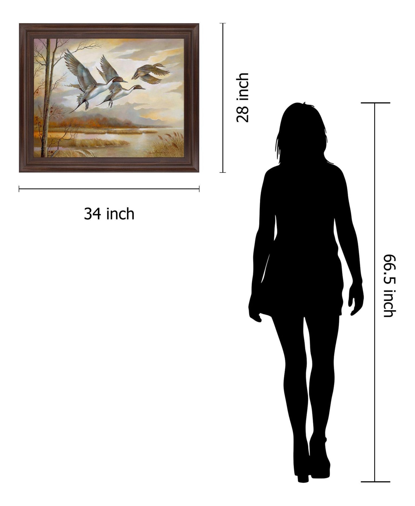 Soaring Pintails - 28" x 34" Framed Wall Art