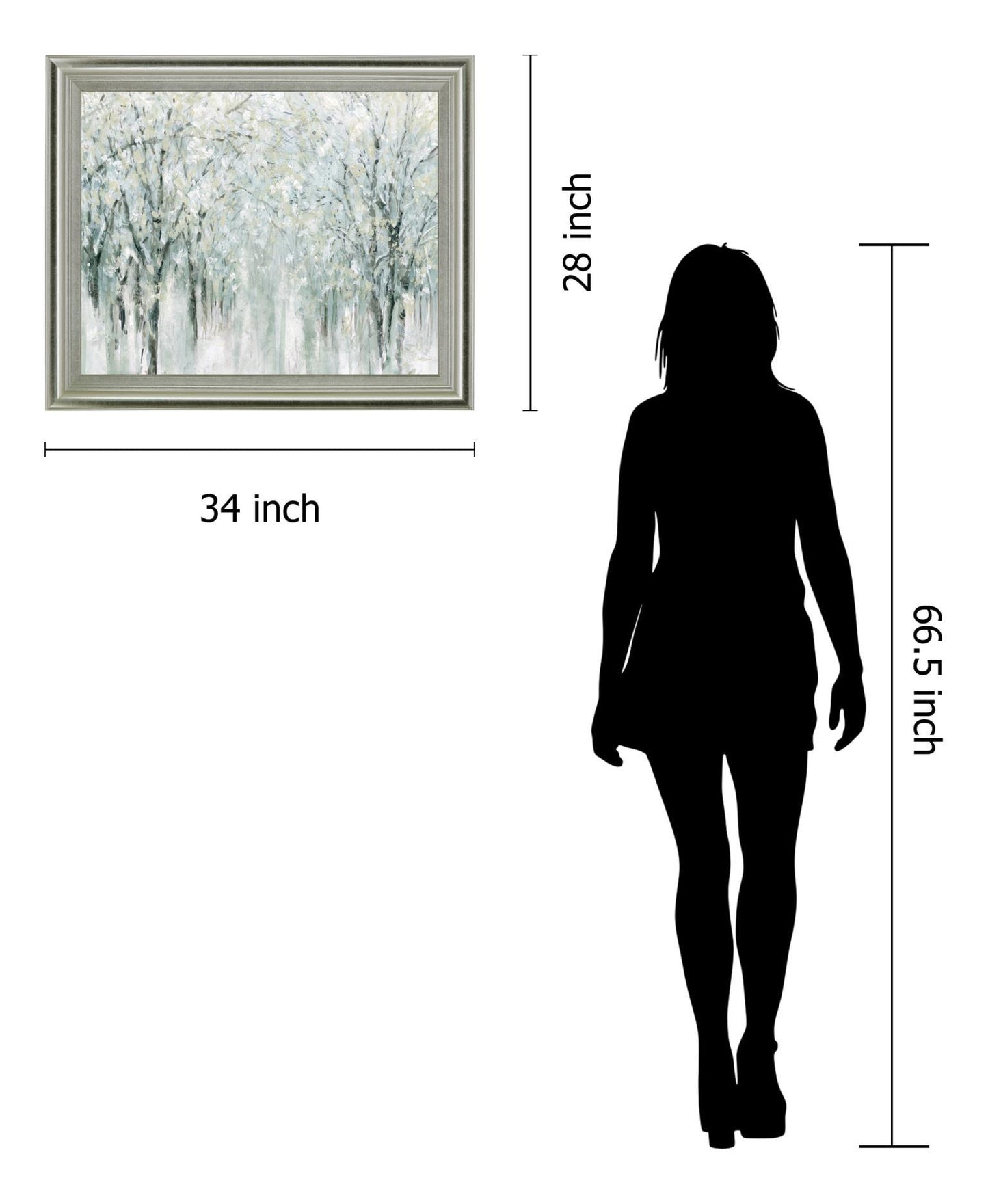 Frosted Grove - 28" x 34" Framed Wall Art