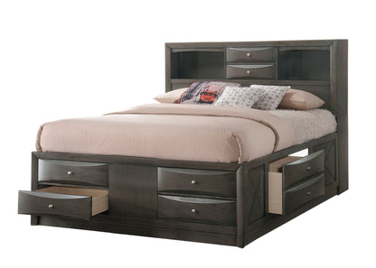 Emily - King Bed - Gray
