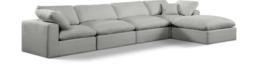 Comfy - 5 Piece Linen Modular Sectional With Chaise
