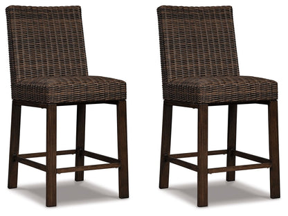 Paradise Trail - Barstool (Set of 2) - Medium Brown