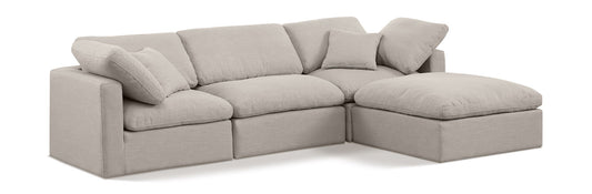 Indulge - Linen 4 Piece Modular Sectional With Chaise