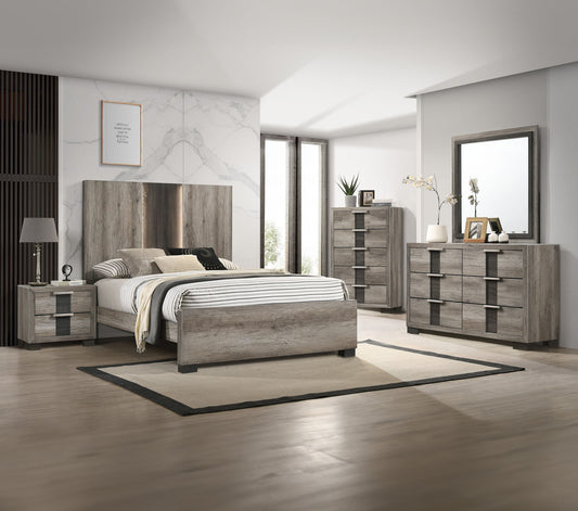 Rangley - Queen 5 Piece Bedroom Set - Dark Gray