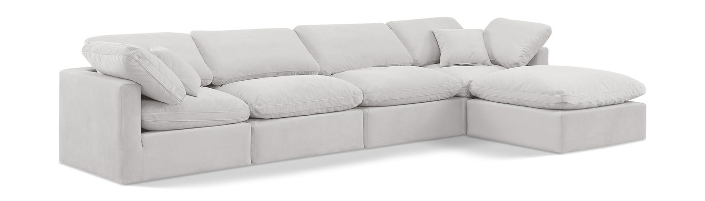 Indulge - Velvet 5 Piece Modular Sectional With Chaise