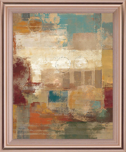 Golden Haze Geometry - 28" x 34" Framed Wall Art