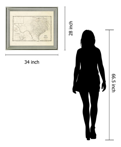 Aged Cartographer - 28" x 34" Framed Wall Art